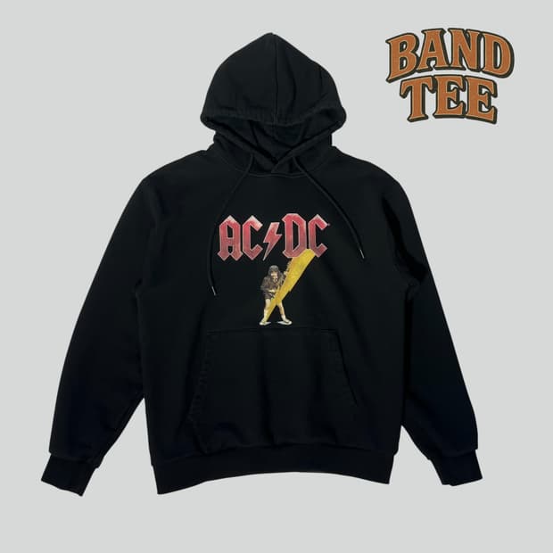 [L]AC DC 블랙 후드티