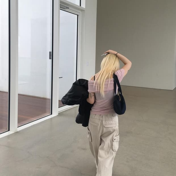 아워캐비넷  curve cargo pants