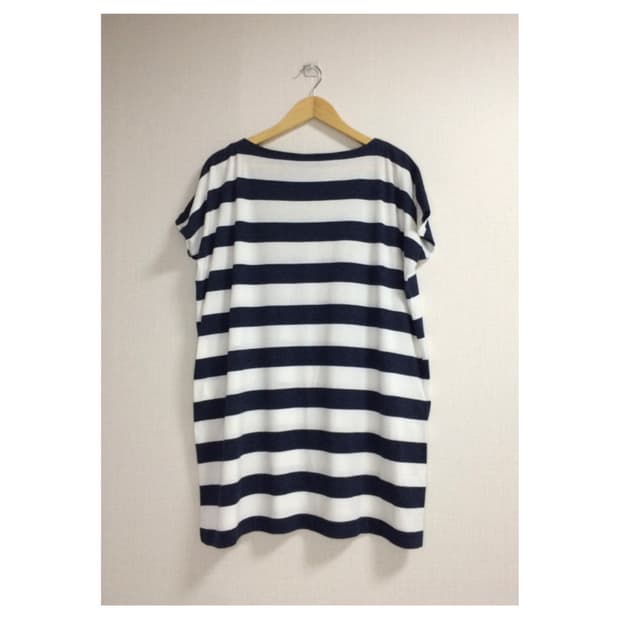 사만사모스 네이비 스트라이프 튜닉 원피스
