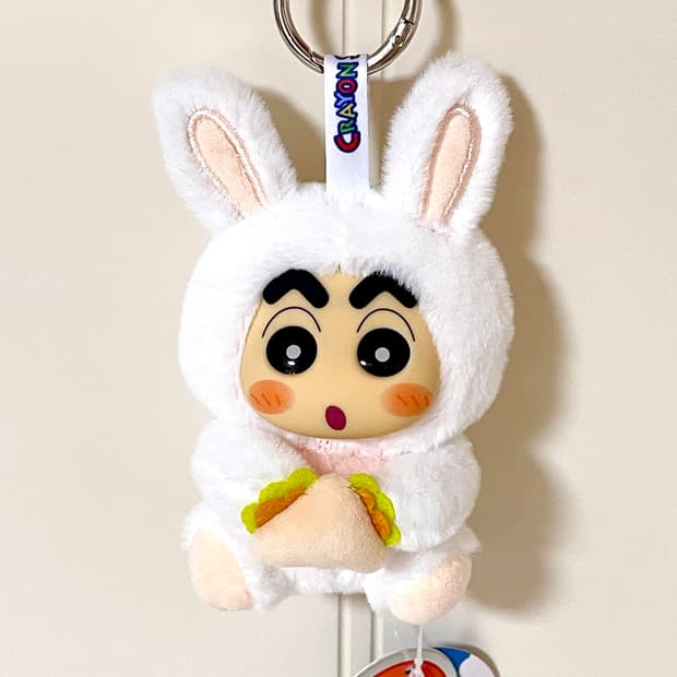 희귀)짱구 라부부 동물 토끼 인형 키링