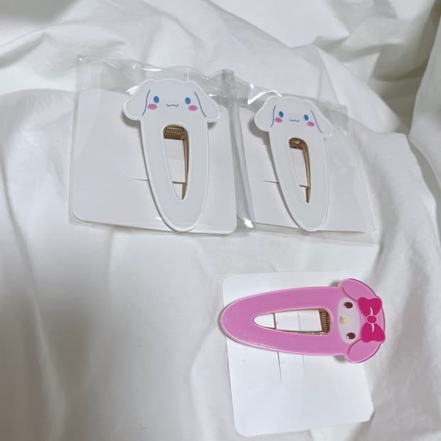 캐릭터 머리핀 시나모롤 마이멜로디 새상품 일괄판매