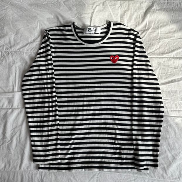 플레이 꼼데가르송 스트라이프 롱슬리브 
