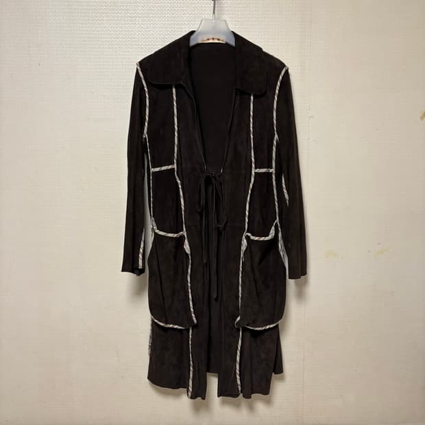 마르니 인사이드아웃 레더 코트