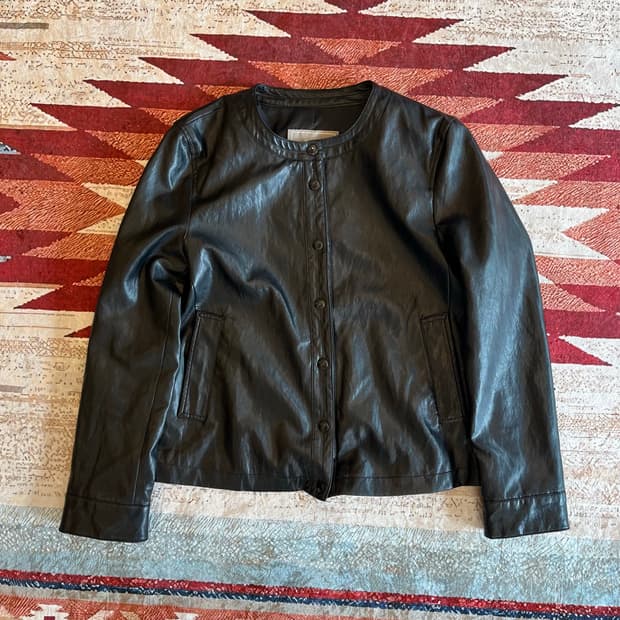 BCBG 노카라 가죽 자켓