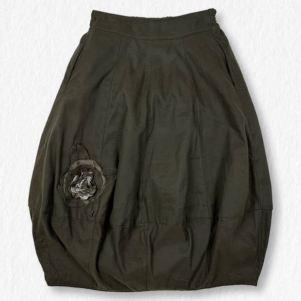 빈티지 벌룬 누빔 스커트