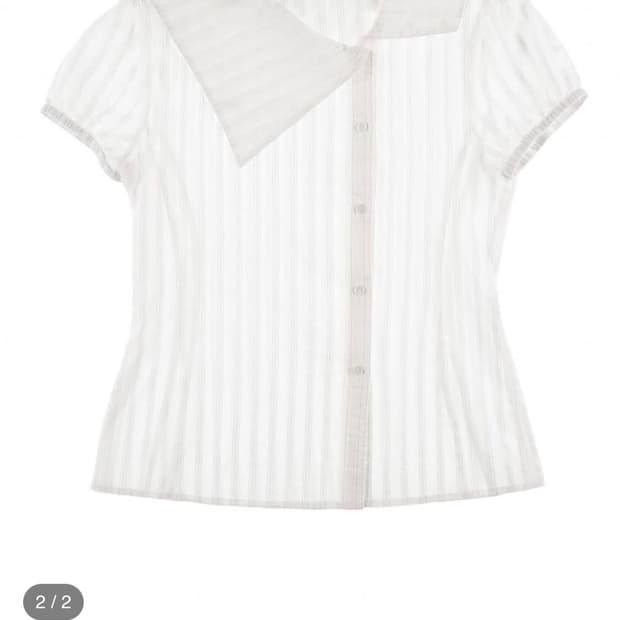 온스카 DRAPE COLLAR BLOUSE 화이트