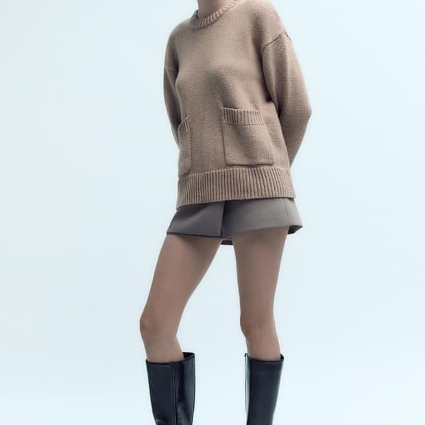 Zara 빈티지 레더 부츠 힐