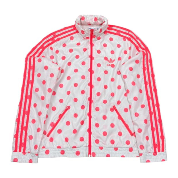 아디다스 일본판 빈티지 도트 땡땡이 바람막이 자켓 38