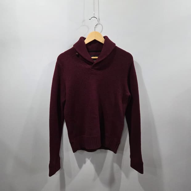 폴로랄프로렌 럭비 숄카라 울 니트 S