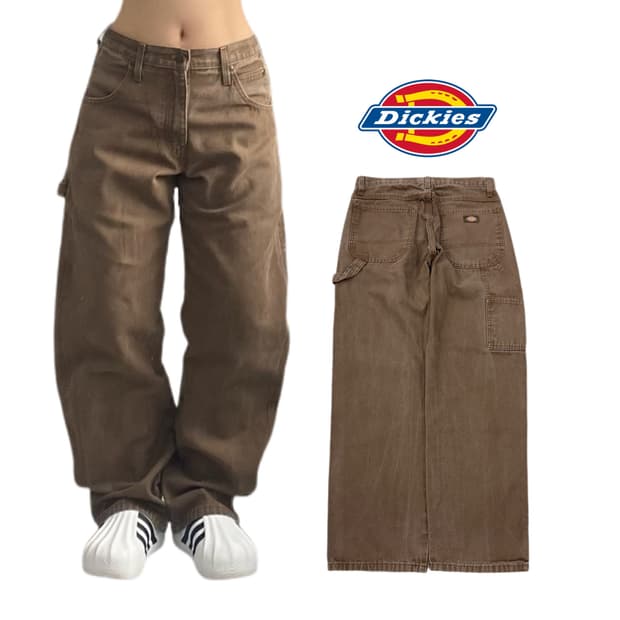 디키즈 OG 다크브라운 카펜터 덕캔버스 워크팬츠