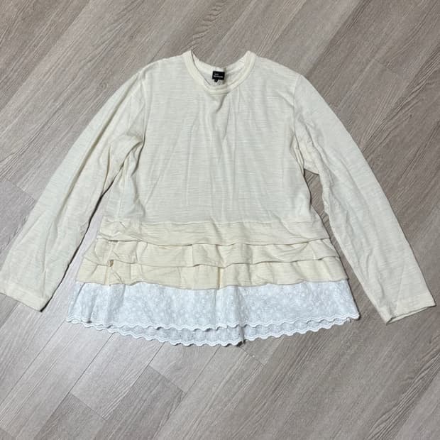 꼼데가르송 프리콧 레이스티셔츠