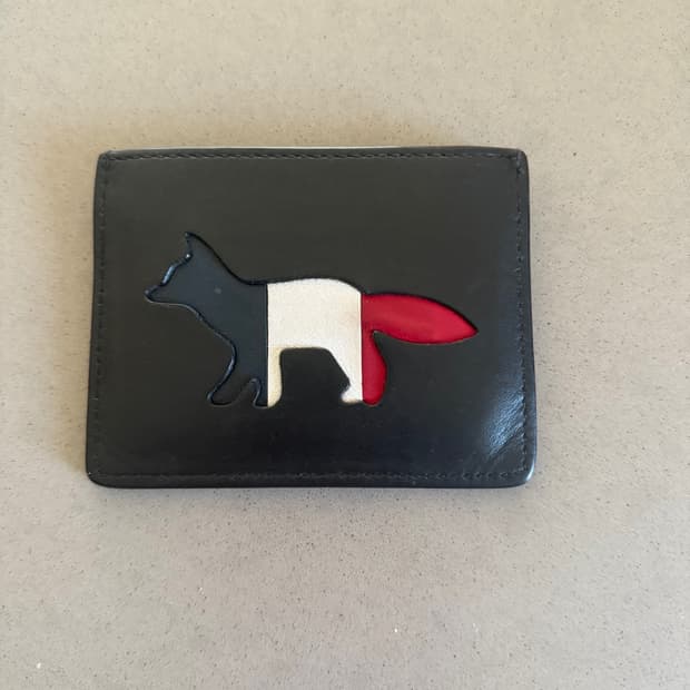 메종키츠네 트리컬러 폭스 컴팩트 카드지갑