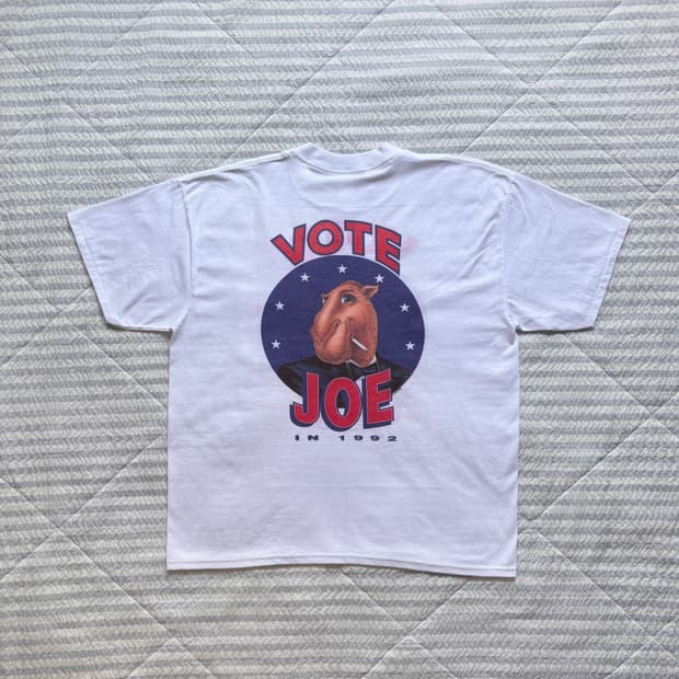 90s 빈티지 카멜 joe vote 프로모 티셔츠