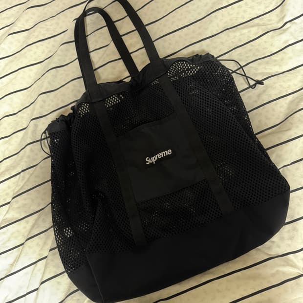 슈프림 25SS 매쉬 토트백 (블랙)