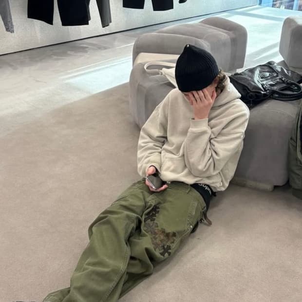 90s 러셀 빈티지 후드집업 탄 XL