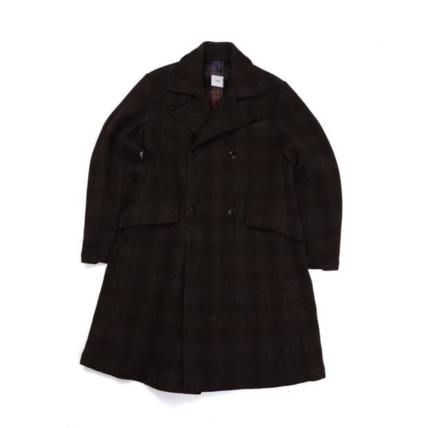 Ts(s) Check Pattern Double Wool Coat