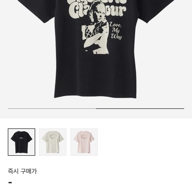 히스테릭 글래머 마이웨이 티셔츠 블랙
