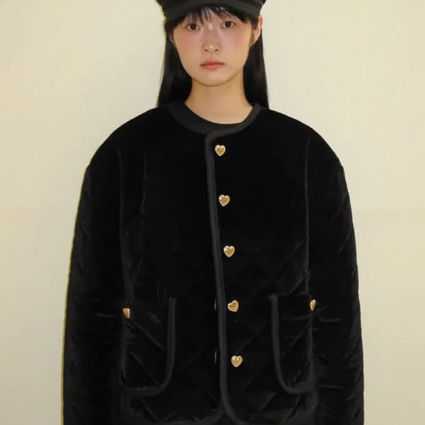 RonRon 론론 벨벳 패딩 자켓