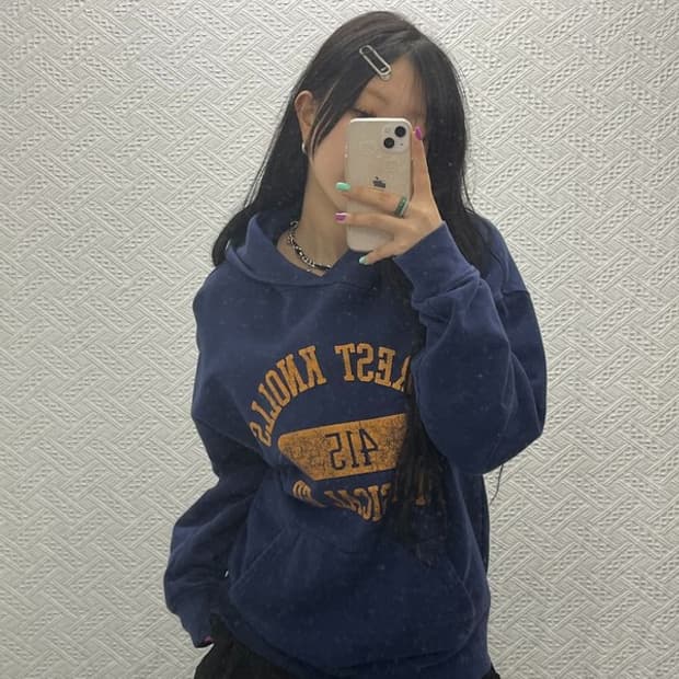 리바이스 올드스쿨 빈티지 레트로 골드탭 프린팅 후드티 M C06745