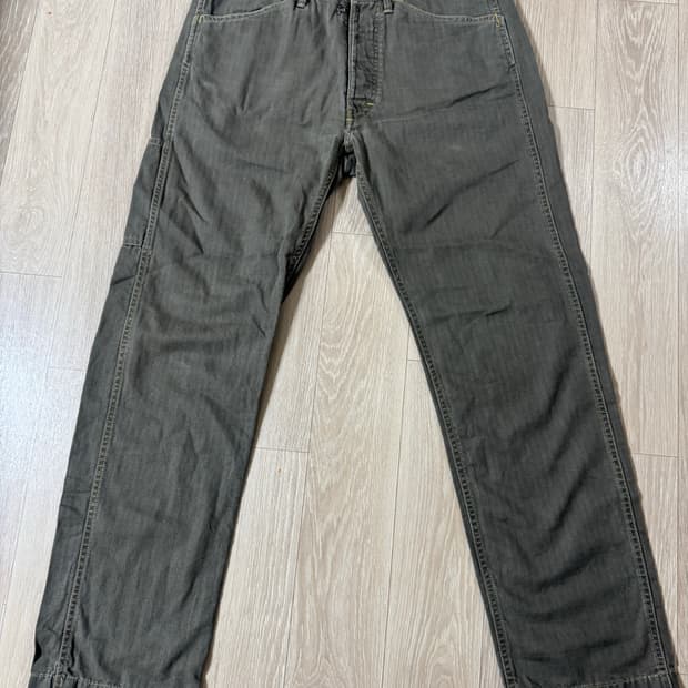 32/30 더블알엘 오피서핏 린넨 헤링본 팬츠