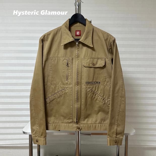 히스테릭글래머 코튼 트윌 집업 자켓