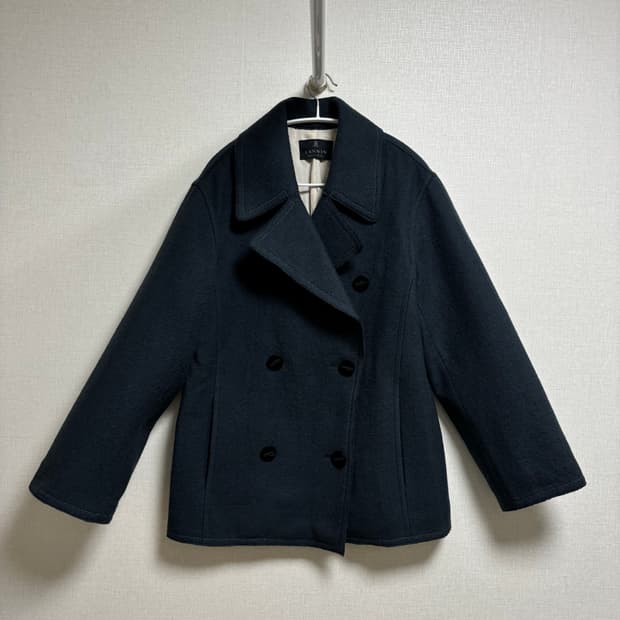 랑방 LANVIN COLLECTION 울혼방 더블 피코트