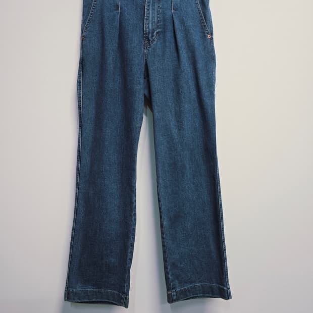 맥우드건 핀턱 데님 와이드 팬츠28