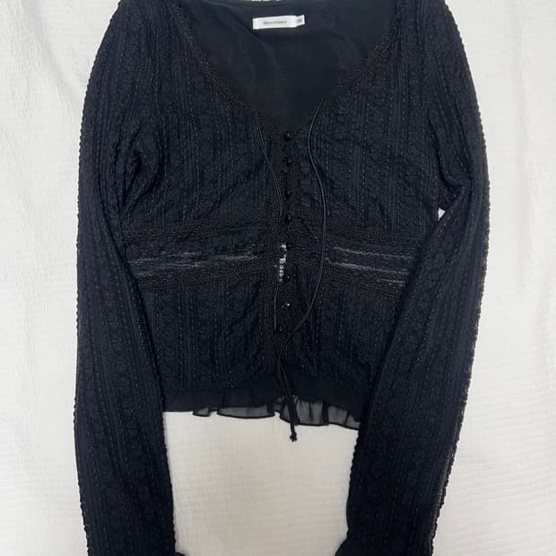 쓰리타임즈 바닐라 레이스가디건M vanilla lace cardigan