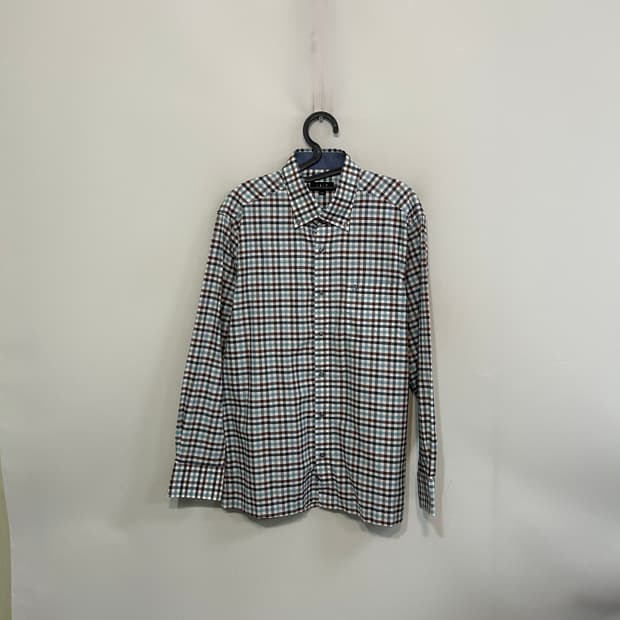 닥스 남성 체크 셔츠 100 