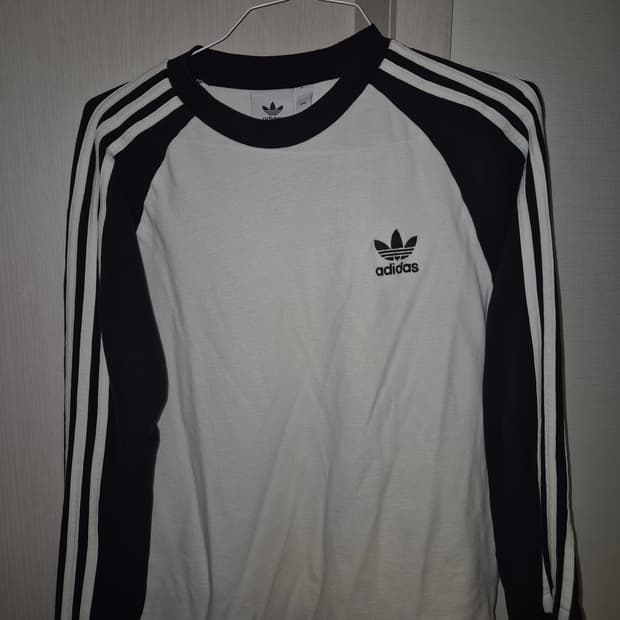 아디다스 흰색 삼선 롱슬리브 2XL