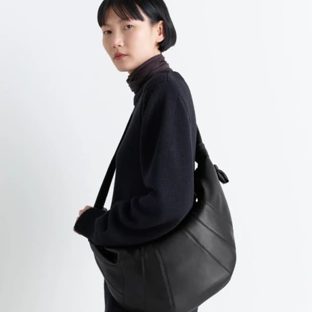 르메르 포춘백 라지 블랙 나파레더