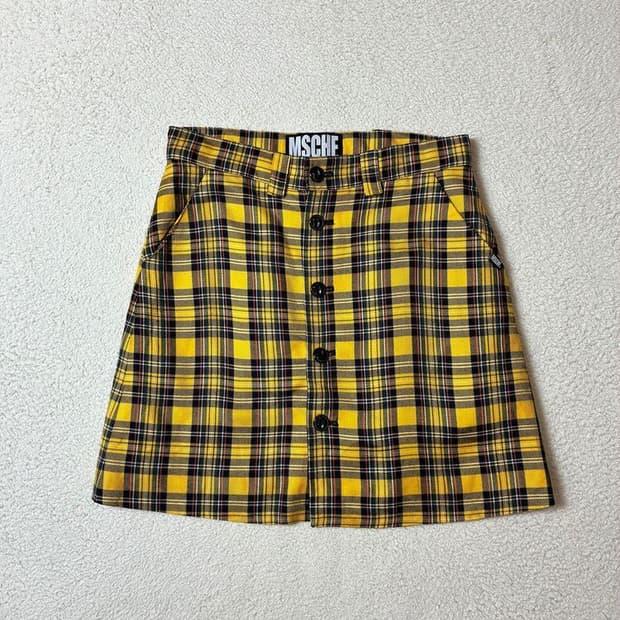 미스치프 MSCHF 타탄체크 버튼업 미니 스커트 PN7417