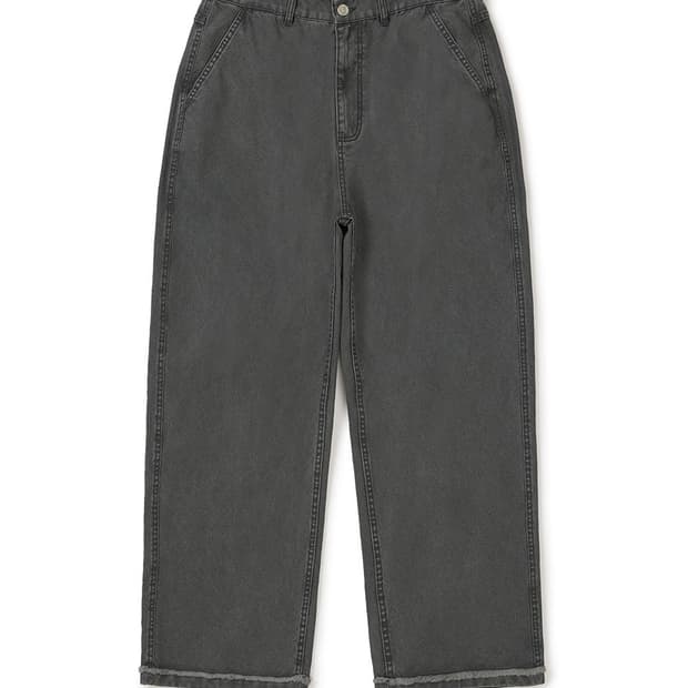 Mmlg 워시드 와이드 팬츠 차콜 L (새상품)