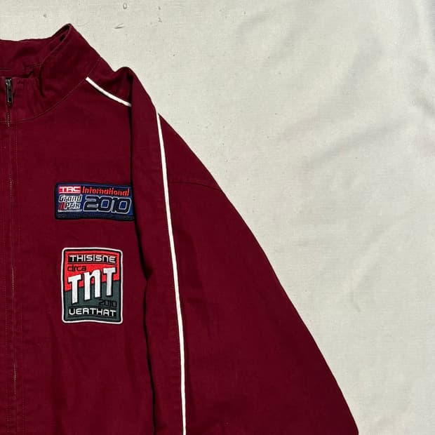 XL 디스이스네버댓 TRC 버건디 레이싱 자켓