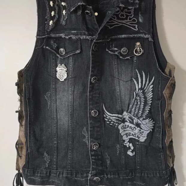 클라우드72 바이커 조끼.  싸이즈95 m