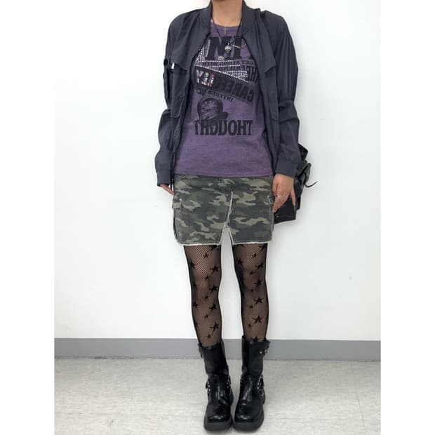 빈티지 카모 스커트