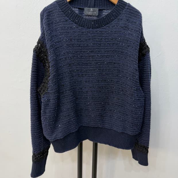 정품) LANVIN 랑방 한섬 22ss 스팽글 니트 스웨터 88