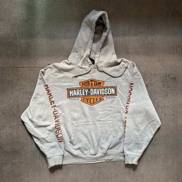 할리데이비슨 그레이 후드티 XL