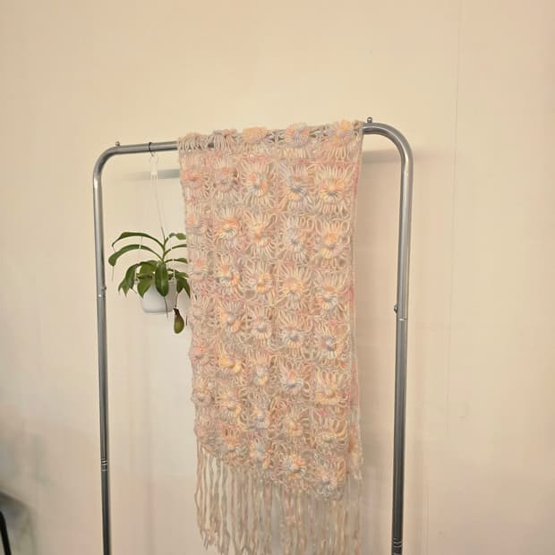 크로셰 모티브 목도리