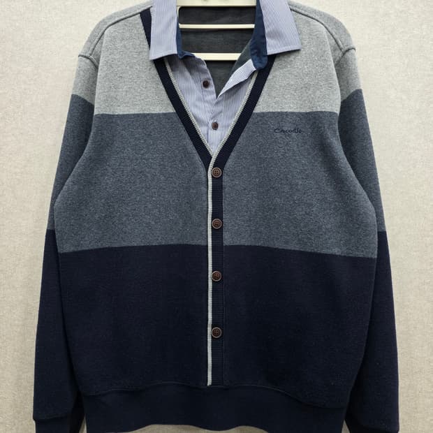 크로커다일  Crocodile 셔츠 레이어드 가디건