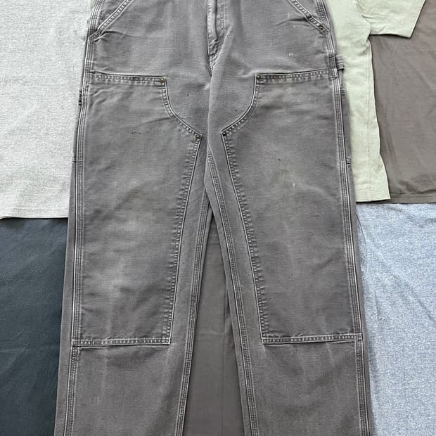 빈티지 칼하트 더블니 팬츠 GVL 덕 캔버스 카펜터 워크 팬츠