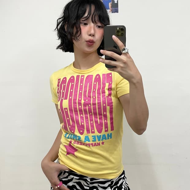 FIORUCCI Star Glossy Yellow T-shirt 