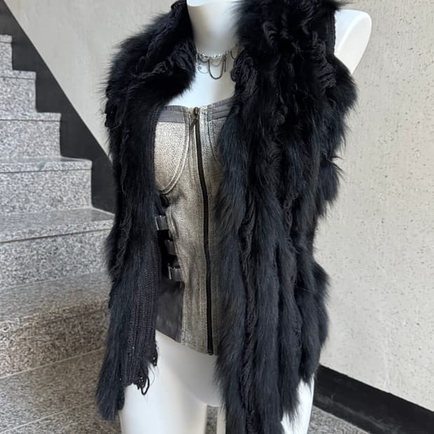 a rolling fur vest