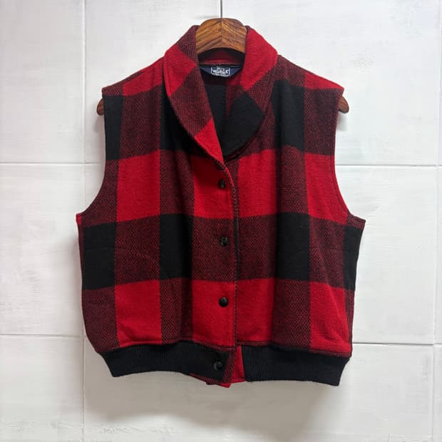 Woolrich 울리치 체크 울 베스트