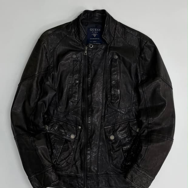 [M] 빈티지 게스 램스킨 유틸리티 자켓