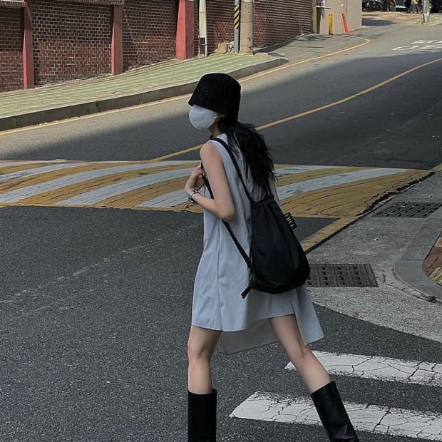 트리밍버드 소아 미니원피스 그레이