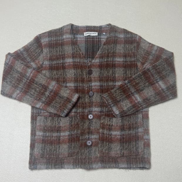 (44) 아워레가시 모헤어 체크 가디건