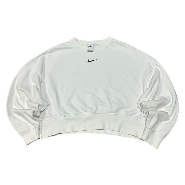 ✨ (바배) 나이키 여성 크롭 화이트 맨투맨 