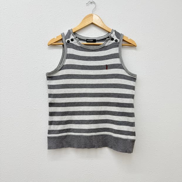 빈티지 EAST BOY 그레이 니트 베스트