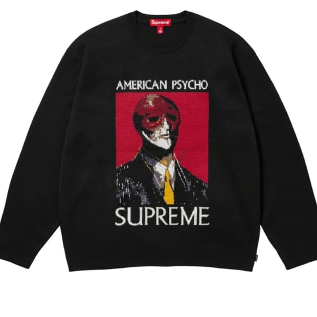 [M] 슈프림 아메리칸 사이코 스웨터 니트 블랙